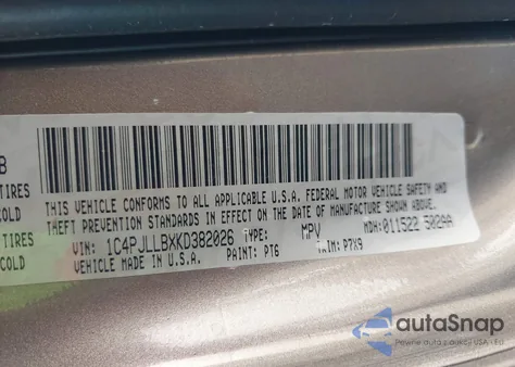 2019 Jeep Cherokee Latitude Plus Fwd from USA, damaged, VIN 1C4PJLLBXKD382026